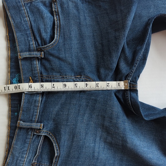 Thereabouts Adjustable Waist Straight Leg Denim Jeans 18 Blue Pockets Whiskering - Picture 13 of 16